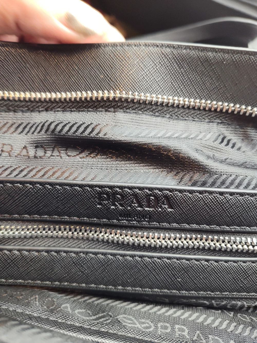 PRADA Black Nylon 3 Piece Tote Crossbody Pouch GWP Set Strap Dust Bag NWT